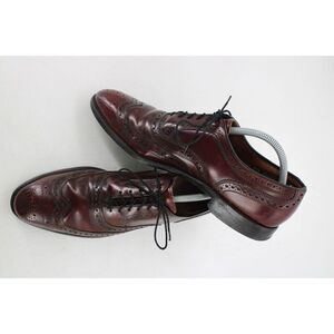 Allen Edmonds "McAllister" Burgundy Leather Wingtip Oxford Dress Shoe Size 11.5